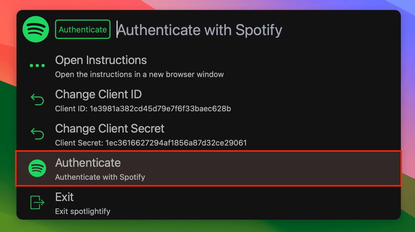 Authenticate with Spotify